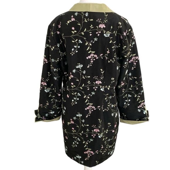 Canton Bazaar SF CA 100% Silk Floral Embroidered Jacket - Picture 13 of 13
